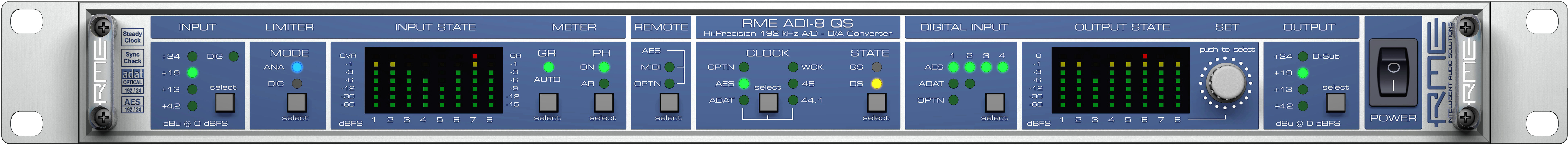 RME ADI-8 QS Front Panel 